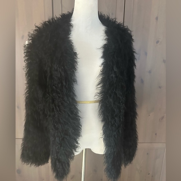 RAVN Jackets & Blazers - RAVN black 100% knitted lamb fur  jacket size M